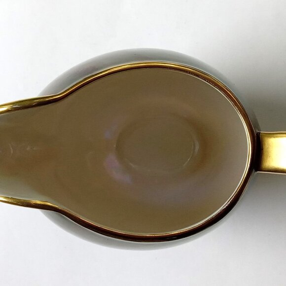 Carlton Ware  Art Deco Rouge Royale 14 Oz Pitcher England 1930s Red with Gold - Picture 4 of 16